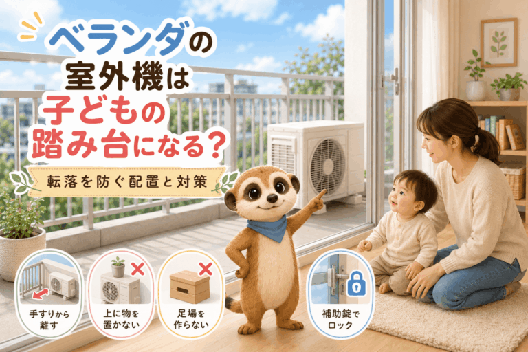 ベランダの室外機は子どもの踏み台になる？転落を防ぐ配置と対策