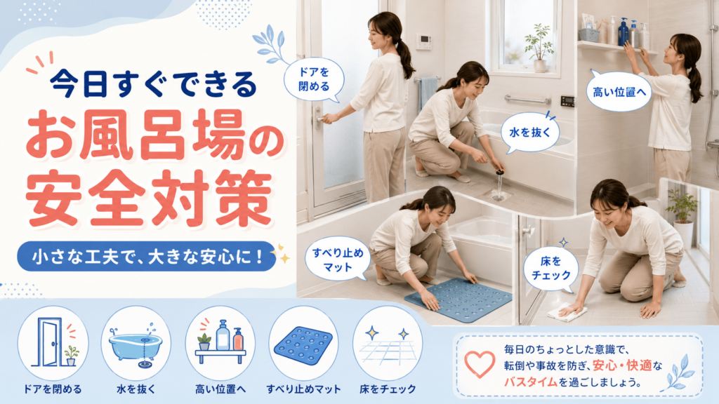 今日すぐできるお風呂場の安全対策