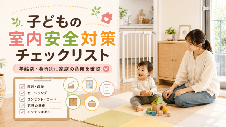 子どもの室内安全対策チェックリスト｜年齢別・場所別に家庭の危険を確認