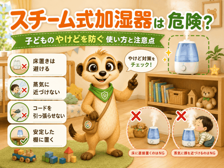 スチーム式加湿器は子どもに危険？赤ちゃん・幼児のやけどを防ぐ使い方と注意点