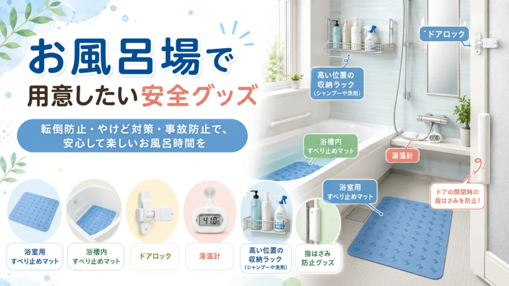 お風呂場で用意したい安全グッズ